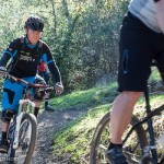 Always an inspiration, "Blind" Bobby rode by with his guide cleaning the downhill switchback smoothly.